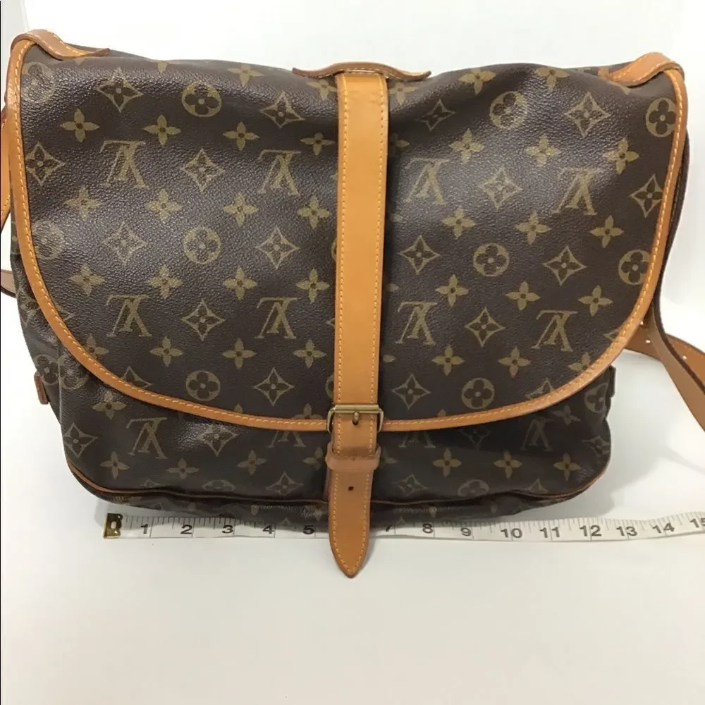 Louis Vuitton Vintage Monogram Double Sided Crossbody Shoulder Bag